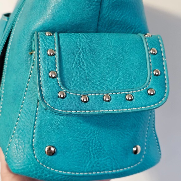 P & G Collection Western Leather Concealed Embroidered Steere Head Purse Handbag - Picture 6 of 9